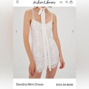 Sandra mini dress in white / for love and lemons